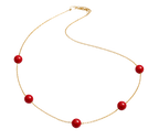 Cadena Esferas de Cristal Rojo