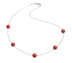 Cadena Esferas de Cristal Rojo