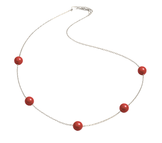 Cadena Esferas de Cristal Rojo