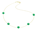 Cadena Esferas de Cristal Verde