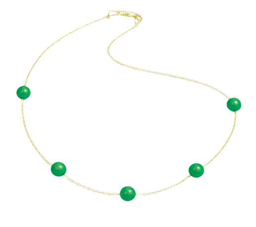 Cadena Esferas de Cristal Verde