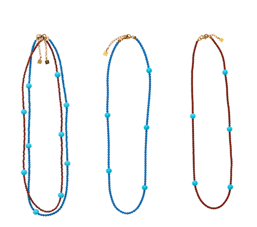 Combo: Collares Esferas Aqua Peonia