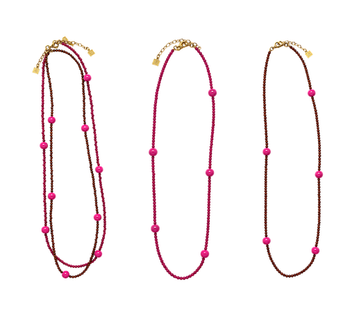 Combo: Collares Esferas Aqua Peonia