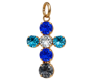 Cruz Andrómeda Azul con Cristal Swarovski®