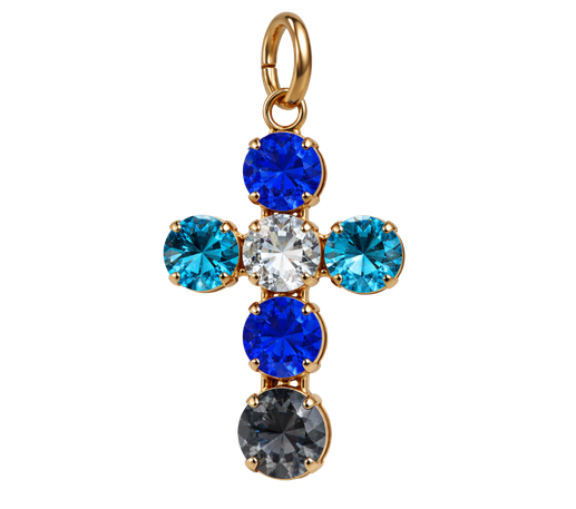 Cruz Andrómeda Azul con Cristal Swarovski®