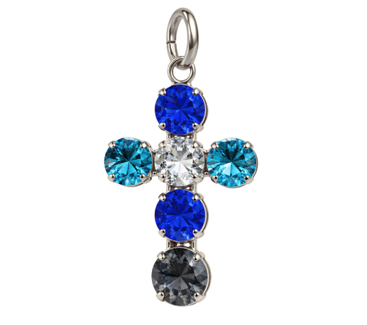 Cruz Andrómeda Azul con Cristal Swarovski®