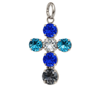 Cruz Andrómeda Azul con Cristal Swarovski®