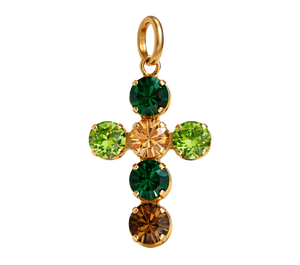 Cruz Andrómeda Verde con Cristal Swarovski®