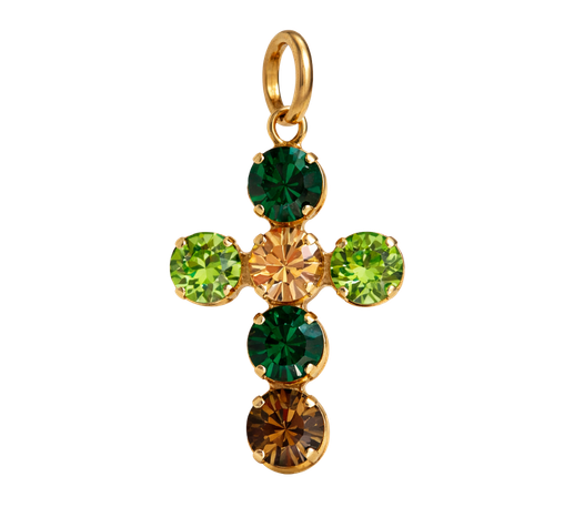 Cruz Andrómeda Verde con Cristal Swarovski®