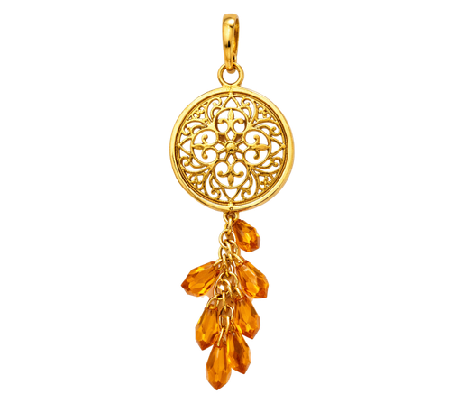 Medalla Lágrimas de Cristal Ámbar