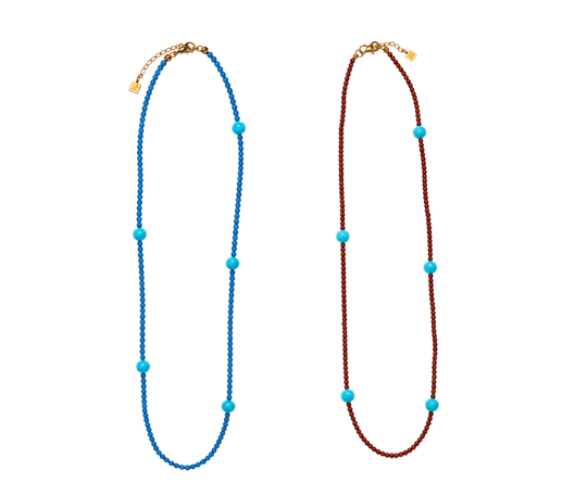 Combo: Collares Esferas Aqua Peonia