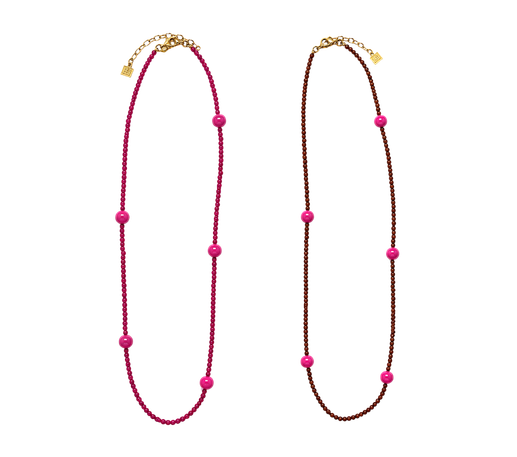 Combo: Collares Esferas Aqua Peonia