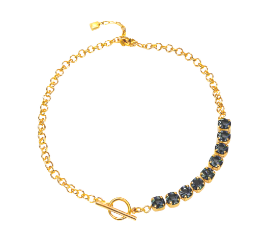 Cadena Mix Atenea con Cristal Black Diamond de Swarovski®