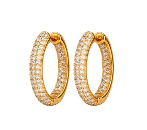 Pendientes Aro Pavé de Circonitas