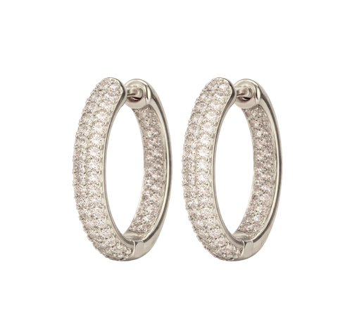 Pendientes Aro Pavé de Circonitas
