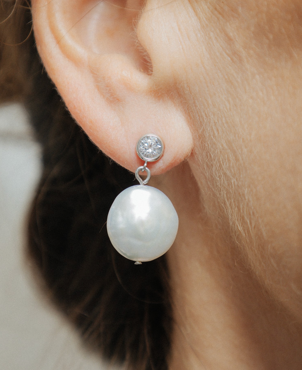 Pearl Coin Earrings