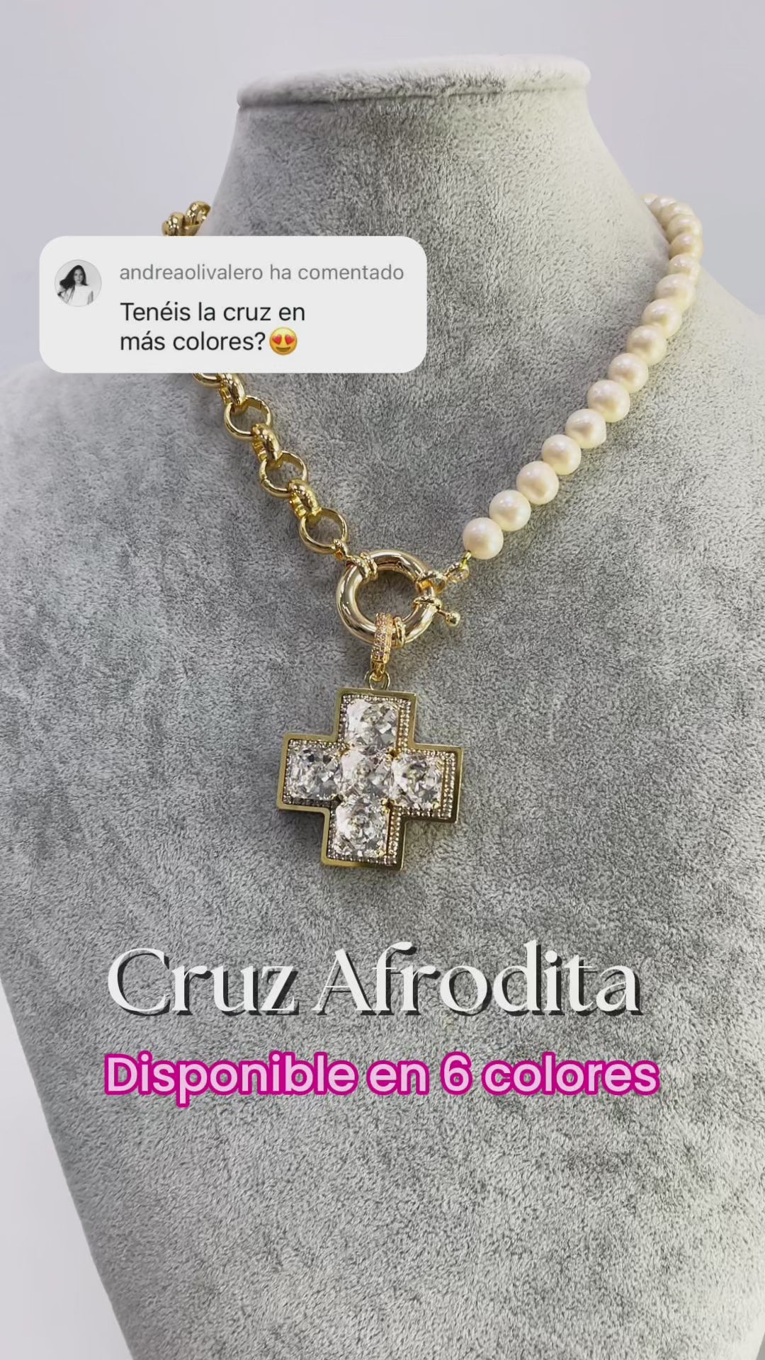 Cruz Afrodita Cristal de Swarovski®