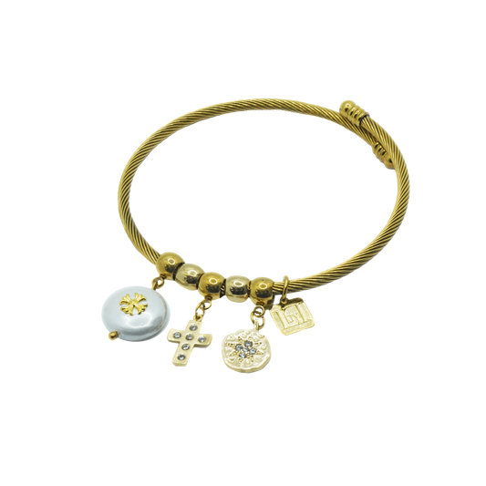 Pulsera Charms Dorada