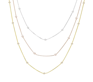 Cadena de Plata con Circonitas Intercaladas