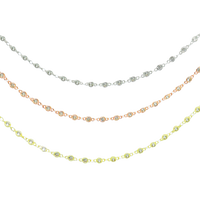 Silver Chain with Zirconia in a Row