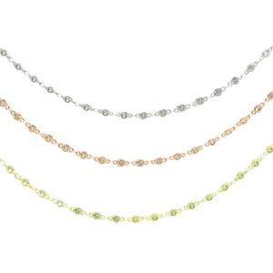 Cadena de Plata con Circonitas Seguidas