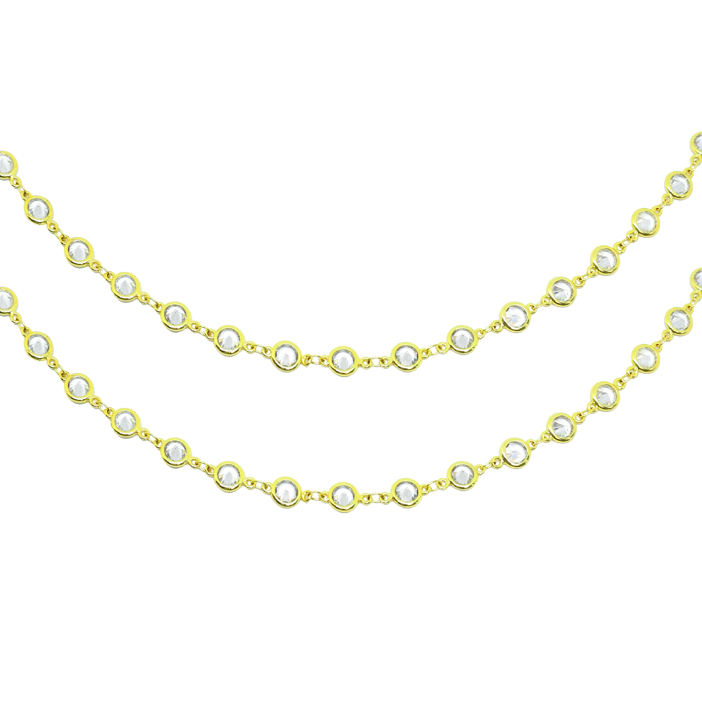 Cadena de Plata Circonita Seguida XL