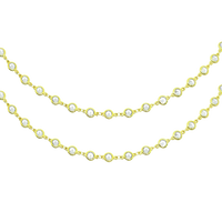 Cadena de Plata Circonita Seguida XL