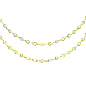 Cadena de Plata Circonita Seguida XL