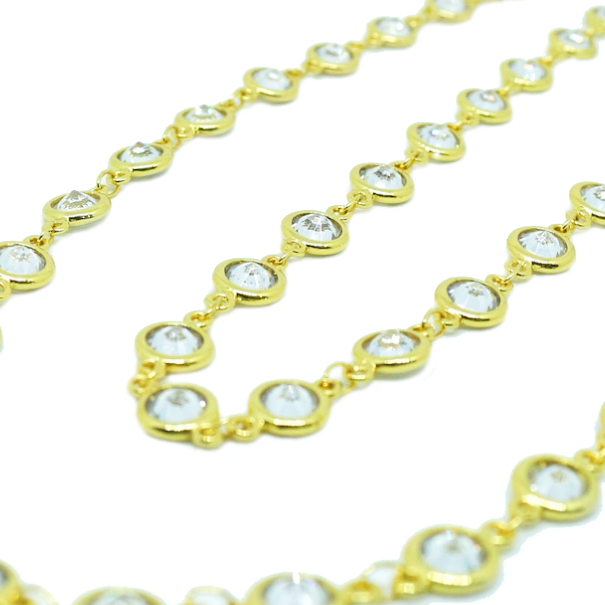 Cadena de Plata Circonita Seguida XL