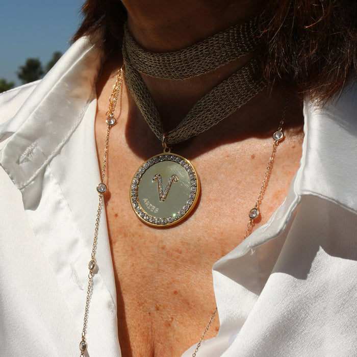 Cadena de Plata de Circonitas Intercaladas XL