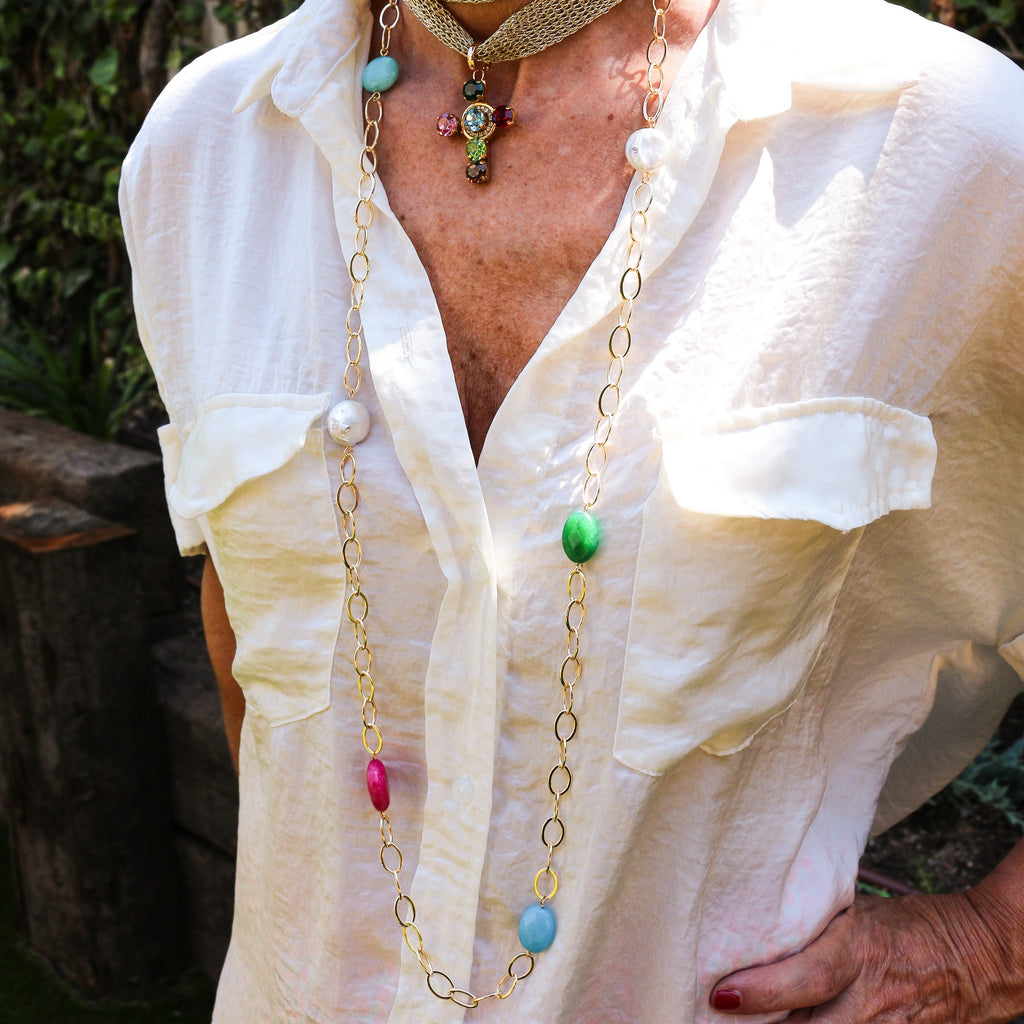Collar de Eslabones AquaPeonia
