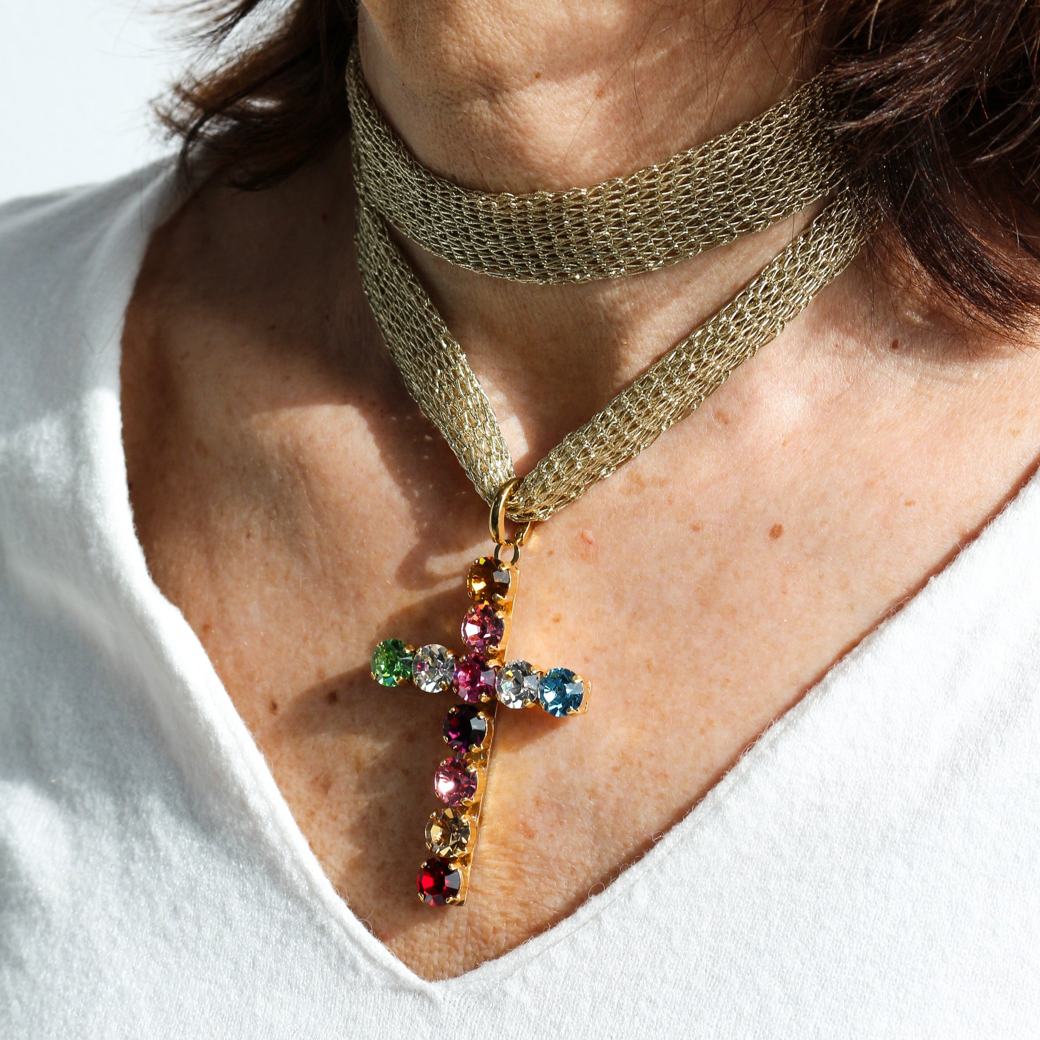 Swarovski® Crystal Lake Como Cross