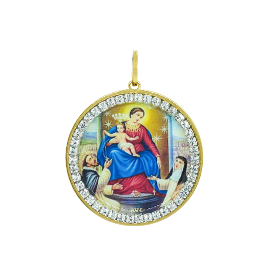 Medallón Virgen de Pompeya