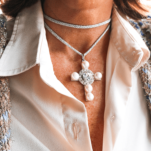 White Pearl Cross